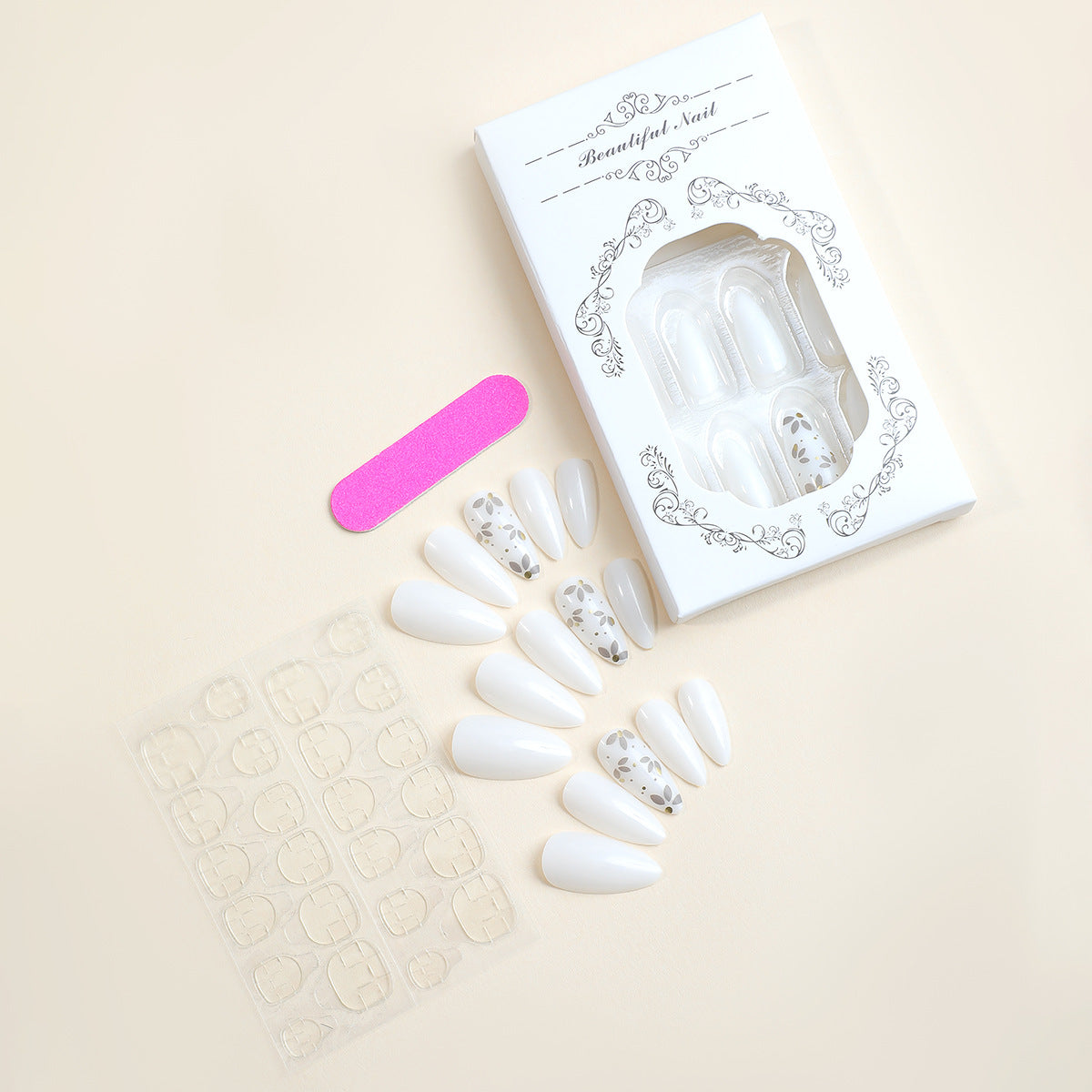 Timeless Beauty White Press On Nails